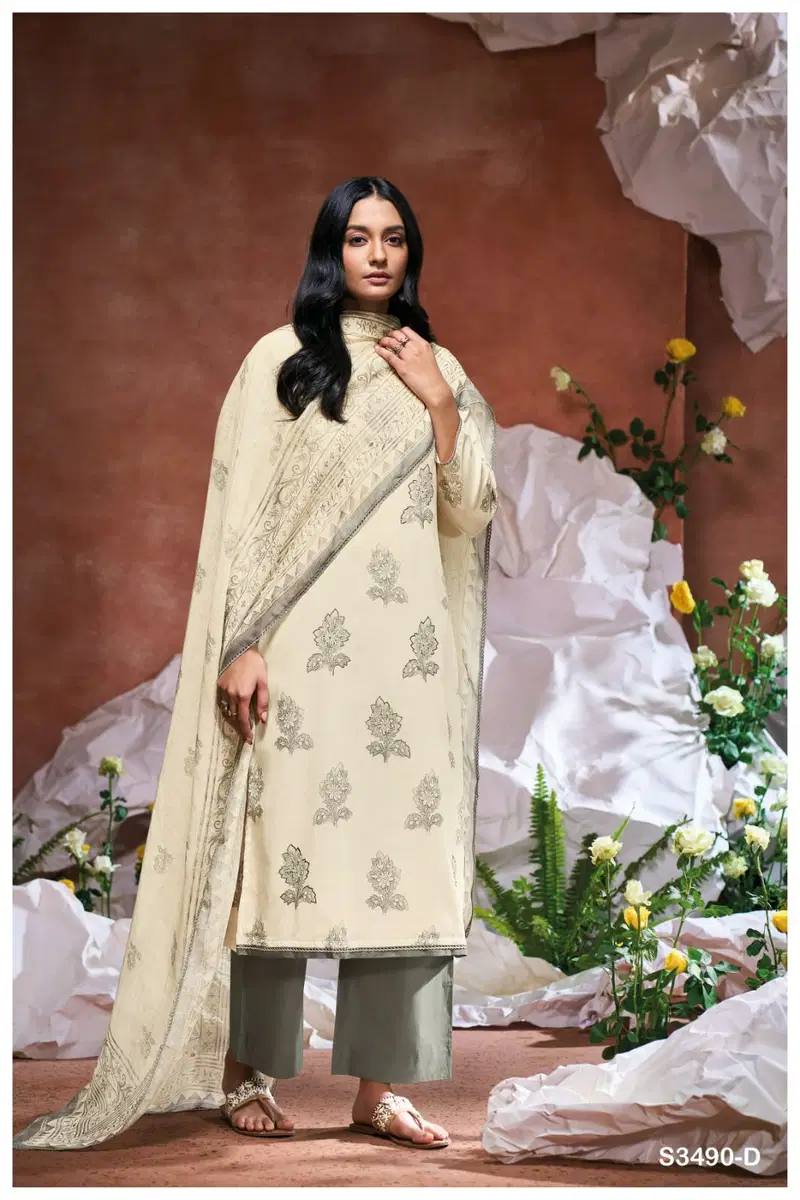 Damaris 3490 by Ganga Cotton Dobby Designer Salwar Suit Suppliers In India
